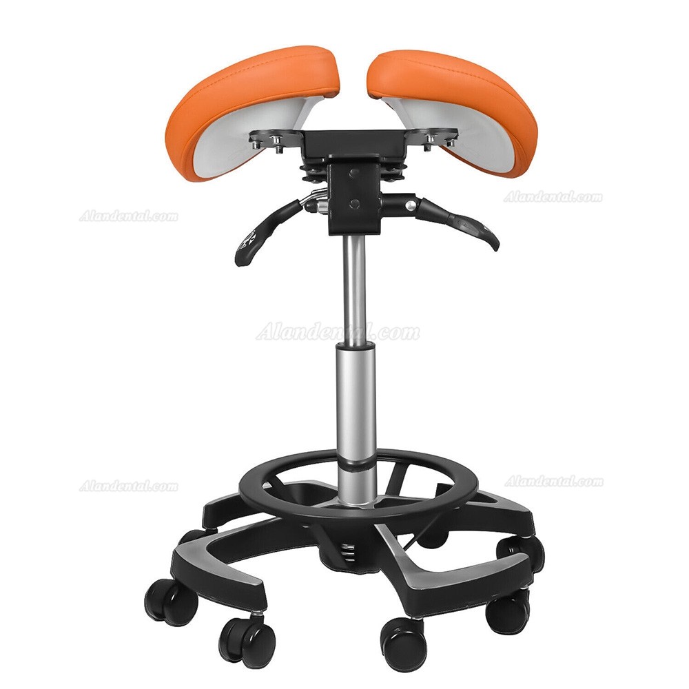 TYTC 096-2 Dental Hygiene Saddle Stool Ergonomic Double Flap Saddle Chair with Foot Control (9 Colors)